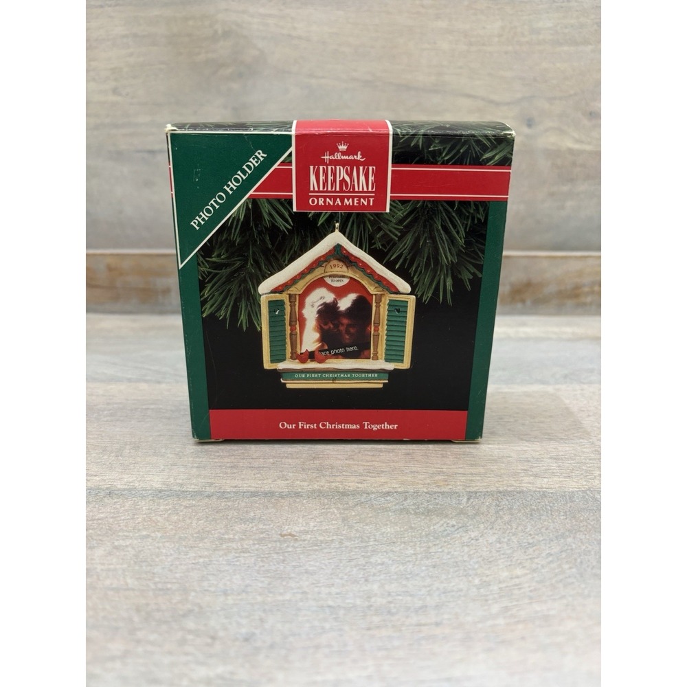 Hallmark Keepsake Ornament Our First Christmas Together 1992 ‎ Photo Holder